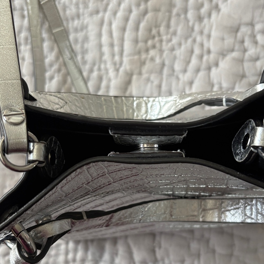 Rebecca Minkoff Metallic Silver Mini Bag - Picture 7 of 9